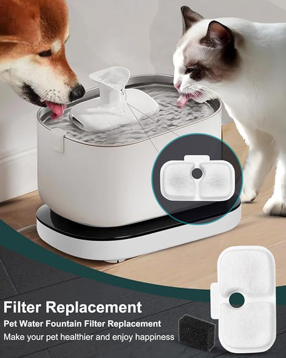 Cat Water Fountain Filter Replacements, Filters for Petlibro Cat Fountain | 8 Months Supply16-Pack Individually Wrapped Multi-Layer Filtration fit petlibro Pet Water Fountain PLWF105/PLWF115/PLWF005