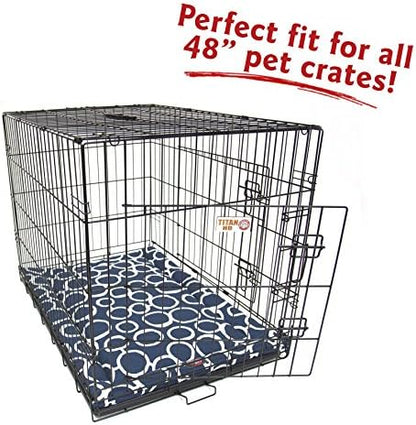 48" Fusion Navy Crate Dog Bed Mat By Majestic Pet Products