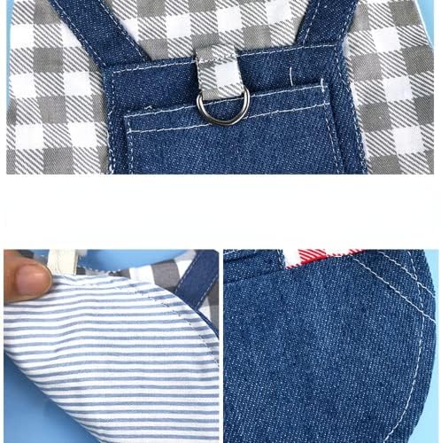 Rabbit Harness and Leash for Walking Escape Proof - Cute Mesh Breathable Bunny Vest Harness Outdoor Camping Hiking Training - Also Suit for Ferret Kittn Puppy Small Animals (Large)