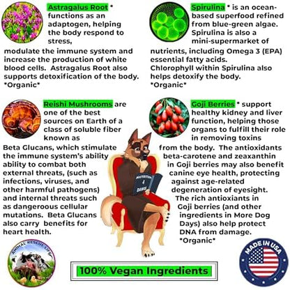 Anti-Aging & Immune Support | Organic, Human-Grade Ingredients | Medicinal Plants & Mushroom Extracts | Omega 3's, Antioxidants, Probiotics, Vitamins & Minerals | Plant-Based & Vegan