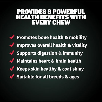 Bully Max Dog Chews & Multivitamin Treats for Puppy & Adult Dogs - 75 Soft Chews, Dog Supplements & Vitamins for All Breeds - Skin, Coat, Brain, Heart, Digestive Health, Immunity, Joint Support