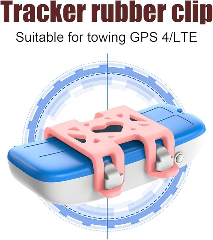 PEUTIER 4pcs Attachment Clips, GPS Dog Silicone Cover Accessories for Dog Activity Parts Replacement (Pink)