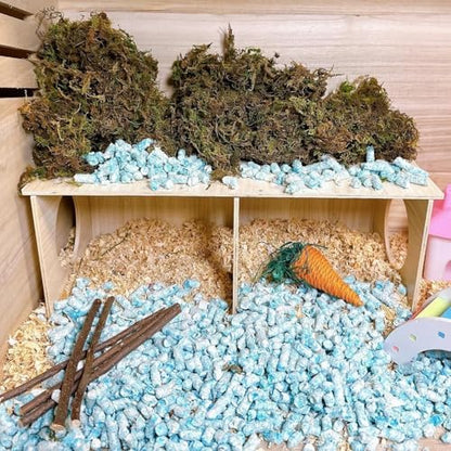 Hamiledyi Wooden Hamster Tunnel 2-Chamber Hideout Tunnel Multi Chamber Exploring Toy Platform 11 x 5.3 x 4.3 Cage Accessories for Syrian Hamsters Rat Mice
