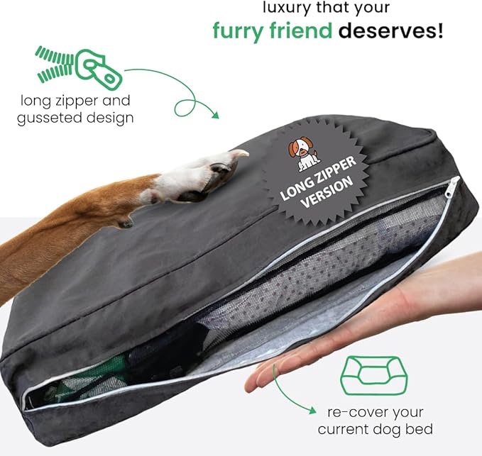 Molly Mutt Huge Dog Bed Cover - I’m A Realist Print - Measures 36”x45”x5’’ - 100% Cotton - Durable - Breathable - Sustainable - Machine Washable Dog Bed Cover