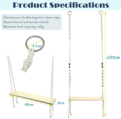 Chicken Swing Toy for Large Chicken Coop, Chicken Enrichment Toy for Hens and Roosters, Natural Wooden Handmade Chicken Coop Accessories, Ideal Gift for Chicken Owners and Chicken Lovers