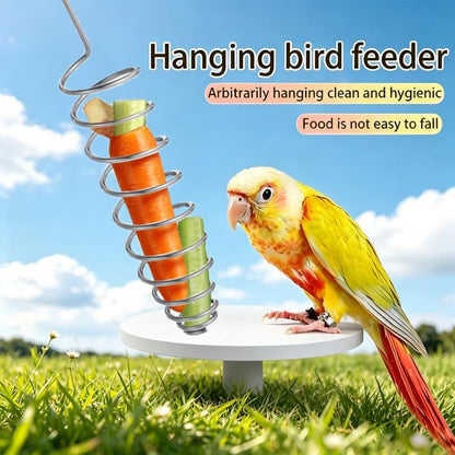 2 Pack Bird Feeder for Cage, Stainless Steel Millet Holder for Bird Cage