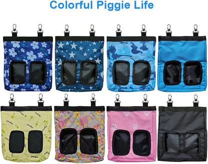 Guinea Pig Hay Feeder, Hanging Rabbit Hay Feeder Bag for Guinea Pigs Bunnies Chinchillas. Pinkbones