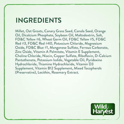 Wild Harvest Daily Blend for Parakeet, Canary, Finch & Small Birds, 2 Pounds