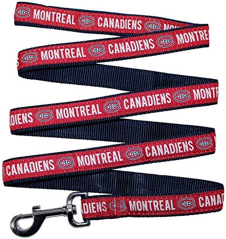 Pets First NHL Montreal Canadiens Leash for Dogs & Cats, Large. - Walk Cute & Stylish! The Ultimate Hockey Fan Leash!, 6 ft Long x 1 in Width, CAN-3031-LG