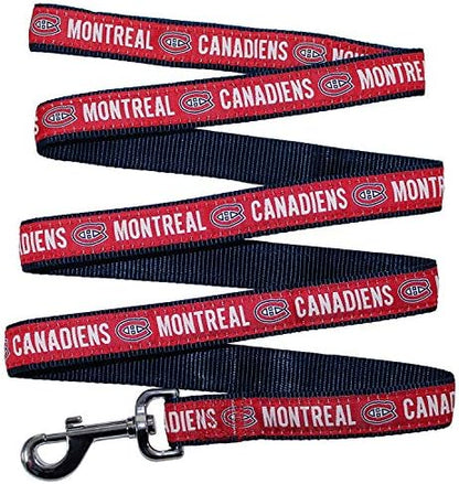 Pets First NHL Montreal Canadiens Leash for Dogs & Cats, Large. - Walk Cute & Stylish! The Ultimate Hockey Fan Leash!, 6 ft Long x 1 in Width, CAN-3031-LG