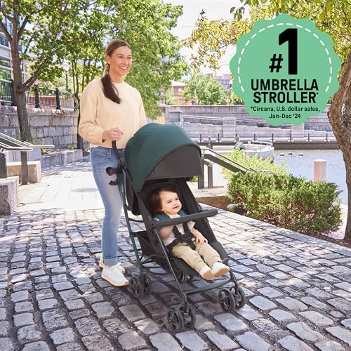 3Dlite Jewel Convenience Stroller – Lightweight Folding Stroller with Car Seat Compatibility, Extra-Large Canopy & Storage