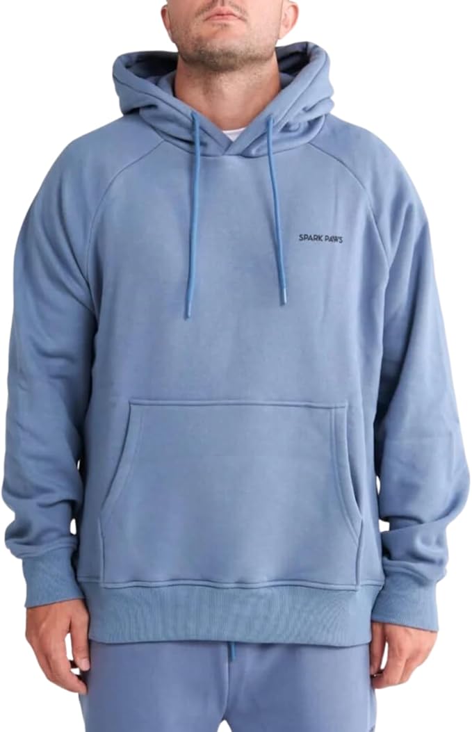 Spark Paws Human Hoodie - Premium Quality, Buttery Soft, Superior Comfort and Fit, Calming Fleece Interior, Suitable for All Styles - Slate Blue - L