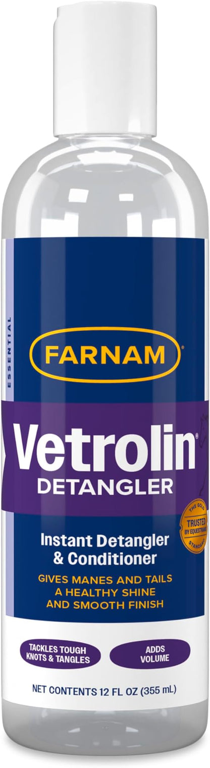 Farnam Vetrolin Instant Detangler and Conditioner for Horse Manes and Tails, 12 Oz