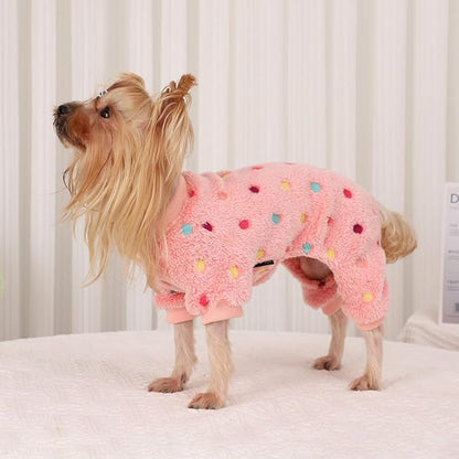 YIKEYO Dog Pajamas for Small Dogs Boy and Girl,Cotton Small Dog Sweater, Stretchable Pet Jammies Puppy Outfits for Dogs Female Male, Winter Doggie Pjs Clothes(Pink, S)