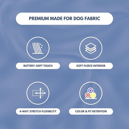 Spark Paws Dog Hoodie – Premium Dog Sweater for Small, Medium, and Large Dogs | Warm Outfits for French Bulldogs, Pitbull, Puppy, Winter Jacket Alternative - Slate Blue - L