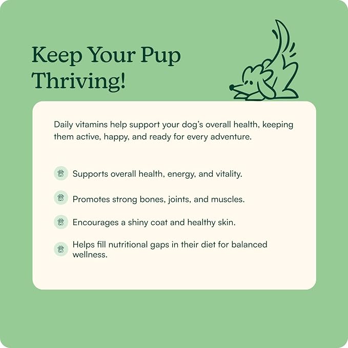 Reggie Morning Multivitamins for Dogs | Daily Dog Vitamin Chews with Vitamins & Minerals for Immunity, Heart, Skin, Coat, Joints & Digestion | Vet-Approved, Natural Dog Supplement | 60 Soft Chews