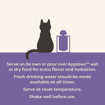 Applaws Natural Bone Broth Wet Cat Food Topper, Limited Ingredient Broth for Cats, Protein Wet Food Topper for Cats, Fish and Chicken Variety Pack(6 x 3oz Spout Pouches)