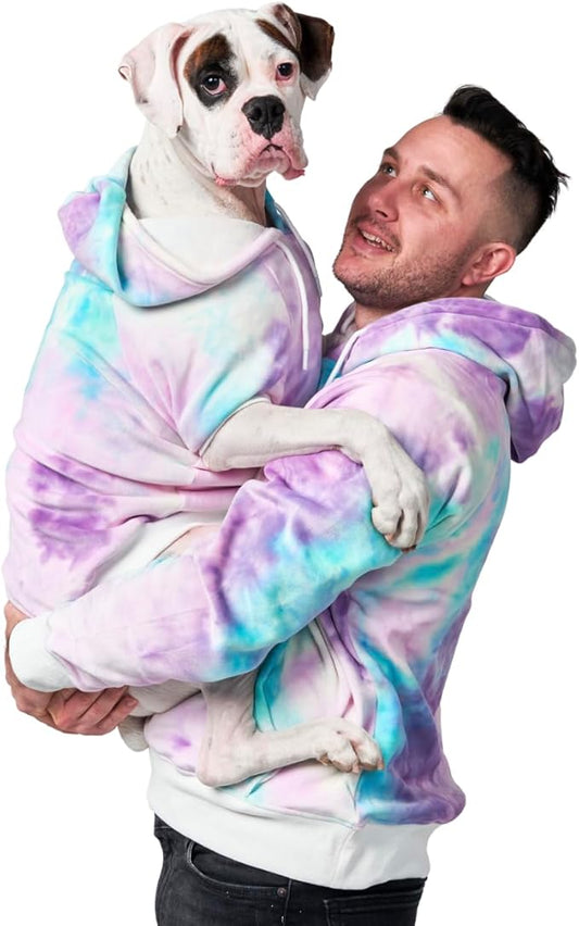 Spark Paws Human Hoodie - Premium Quality, Buttery Soft, Superior Comfort and Fit, Calming Fleece Interior, Suitable for All Styles – 90s Retro Sky Dye - 2XL