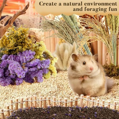 Sukh 60PCS Hamster Sprays - Natural Flower Herb Bedding & Habitat Decor