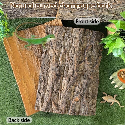 Cork Terrarium Background 11.8x7.9in 8PCS Natural Reptile Cork Bark Flats Terrarium Board Bearded Dragon Climbing Wall Mat Tank Accessories Decor for Lizard Chamelon Snake Turtle Spider Crested Gecko