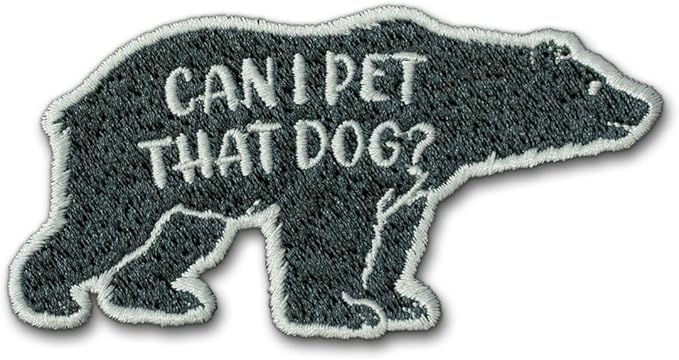 Can I Pet That Dog Patch, Dog Patch Removable Tactical, Can I Pet That Dog Embroidered Patches 3" for Dog Harness, Backpacks, Jackets, Gym Bags, Hats, Clothings
