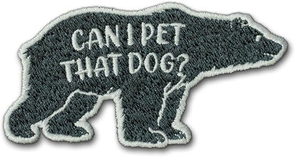 Can I Pet That Dog Patch, Dog Patch Removable Tactical, Can I Pet That Dog Embroidered Patches 3" for Dog Harness, Backpacks, Jackets, Gym Bags, Hats, Clothings
