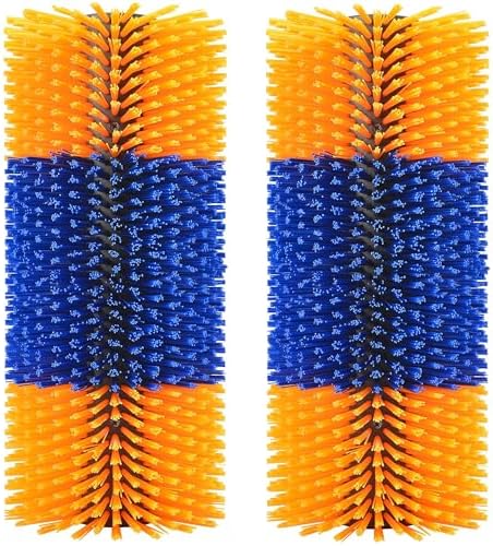 2PCS Livestock Scratch Brushes, Horse Scratcher Massage Brush Kit, Yellow