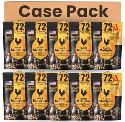 Health Multiplier Brewer's Yeast for Ducks, Chicken Probiotic, Niacin for Ducks, Chicken Vitamins, Chick Probiotics, Baby Chick Food, Duckling Supplies, Duck Niacin Supplement (Case of 10 Pouches)