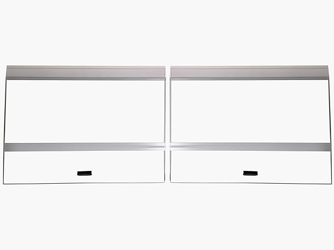 H2Pro Glass Canopy 2Piece Set for Marineland Perfecto 70/75/90/110 Gallon 48x18 Aquarium Fish Tank (Eachpiece Measure 22.68 x 16.93 x 0.16in), White, One Pack
