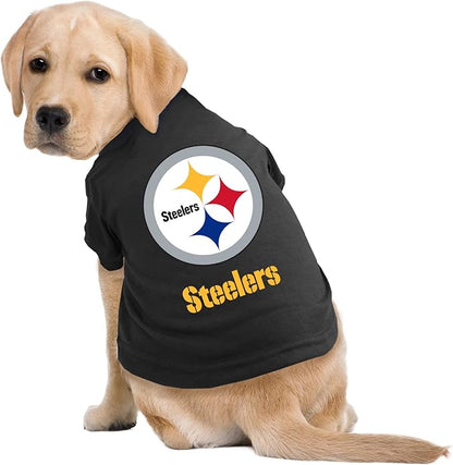 Littlearth NFL Pittsburgh Steelers Pet T-Shirt, Team Color, Medium