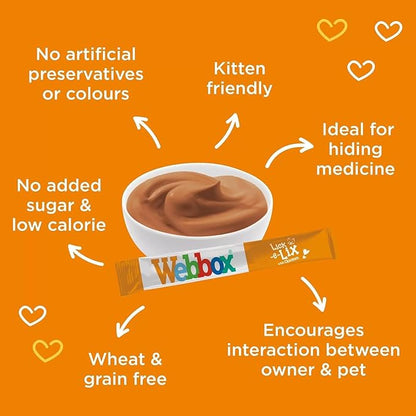 Webbox 5 Lick-E-Lix Chicken Cat Treats, 15g
