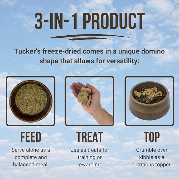 Tucker's Raw Frozen Freeze Dried Raw Dog Food, Pork, Lamb & Pumpkin Formula 14oz
