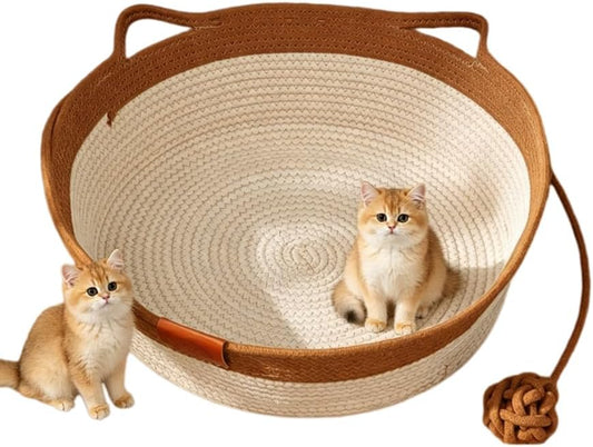 Instinct Basket | Meet The First Research-Backed Natural Territory for Indoor Cats (Brown,L)