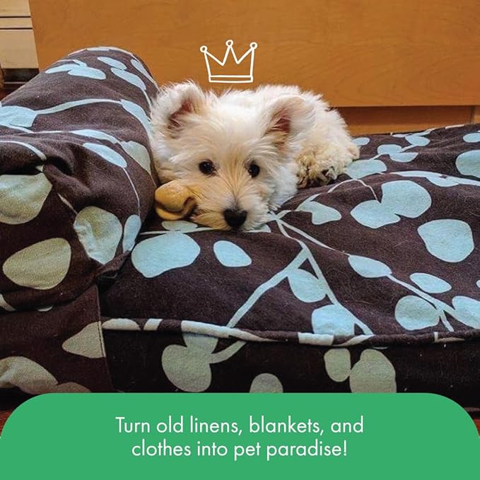 Molly Mutt Huge Dog Bed Cover - Your Hand in Mine Print - Measures 36”x45”x5’’ - 100% Cotton - Durable - Breathable - Sustainable - Machine Washable Dog Bed Cover