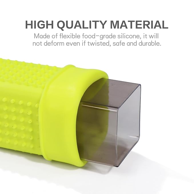 2 PCS Silicone Pet Hair Remover, Reusable Rubber Pet Hair Block Roller Cleaner for Carpet, Couch, Furniture, Car Seats (Orange, Yellow)