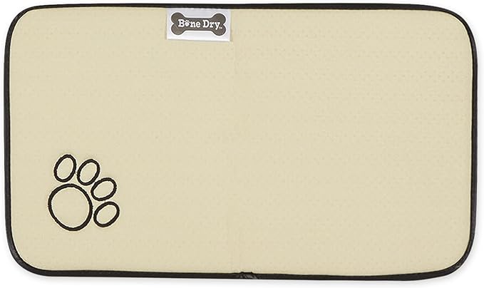 Bone Dry Machine Washable, Ultra Absorbent Pet Mat, 10x18, Green Stripe