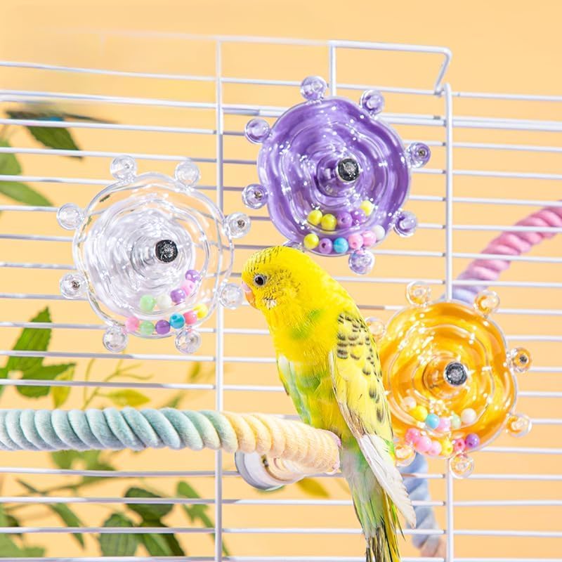 Budgie Toys, Parakeet Training Toy, Interactive Bird Educational Toy For Small Birds, Cockatiel Toys, Fun Parakeet toys, Lovebird toys, Quaker Parrot toys, Bird Toys For Conures, Sun Conure toys（2PCS）