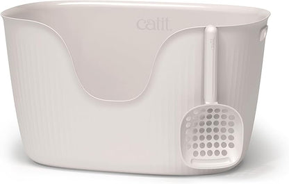 Catit Loo Litter Box, White, with Scoop