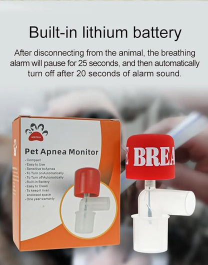 Pet Apnea Monitor, Veterinary Anesthesia Respiratory Alarm, Easy to use，Easy to Clean，Support Pets of Various Weights to use，Design Compact，Pet Hospital and Good Assistant for Veterinarians
