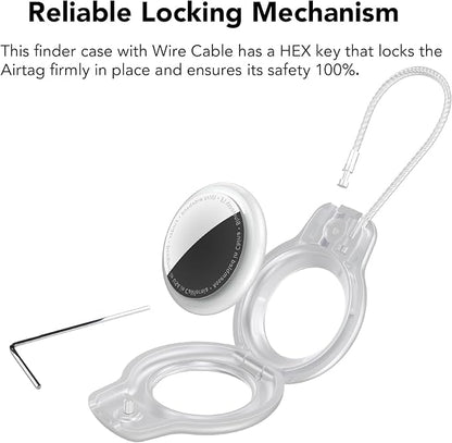 SPGUARD for Holder Case with Keychain 1st/2nd -1 Pack for Apple Holder with Wire Cable Lock Key Ring Chain Tagholder Accessories for GPS Item Tracker Kids,Keys,Luggage