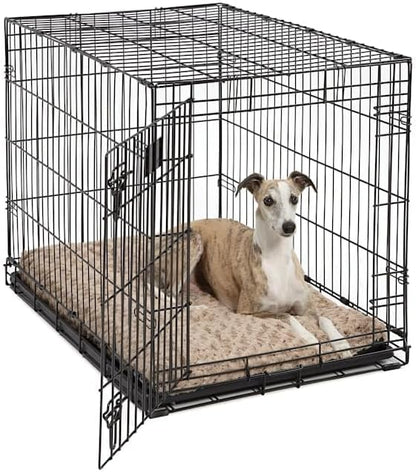 MidWest Homes for Pets Intermediate QuietTime Deluxe Mocha Ombré Swirl Plush Pet Bed, Machine Washable, Non-Skid Bottom, Soft Crate Mat for 36-inch Crates