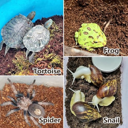 BNOSDM Reptile Soil Substrate,Natural Terrarium Bedding,Snake Bedding,Fluffy Reptile Tank Substrate for Tortoise Hermit Crab Tarantulas Lizards