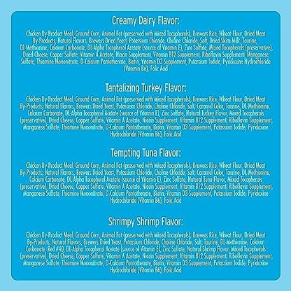 Temptations Cat Treats Classic Crunchy and Soft Cat Treats Variety Pack, 6.3 oz. Pouches (Pack of 6)