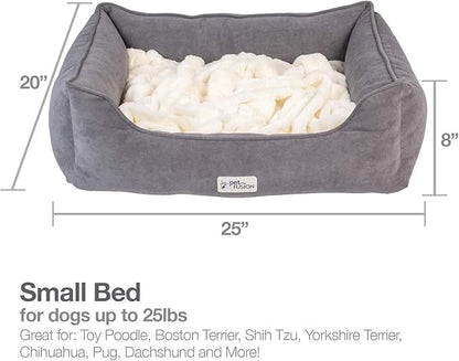 PetFusion Calming Cuddler Dog & Cat Bed | Anti-Anxiety Dog Bed for Small Dogs; Cats | Loose Blanket Promotes Burrowing (Dogs) & Kneading (Cats) | CertiPUR-US Memory Foam |