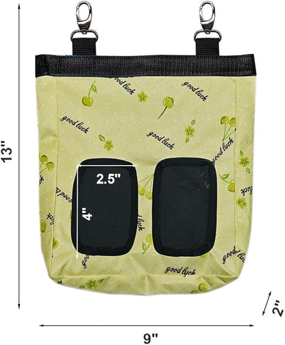Guinea Pig Hay Feeder, Hanging Rabbit Hay Feeder Bag for Guinea Pigs Bunnies Chinchillas. Greencherries