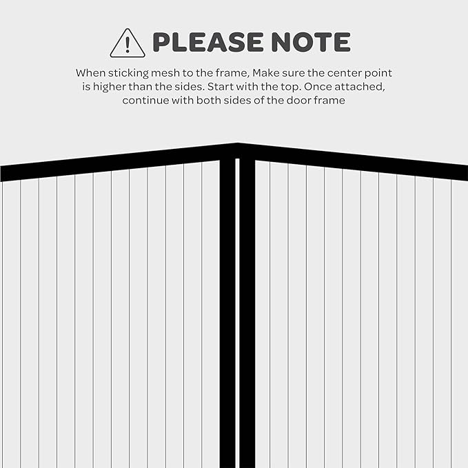 Hands-Free Magnetic Screen Door, Heavy Duty, Self Sealing Screen Door Mesh Protector, Pet and Kid-Friendly, Stay-Open Buckle, Keeps Bugs Out While Letting Nature in, Fits Door Size (32" x 82")