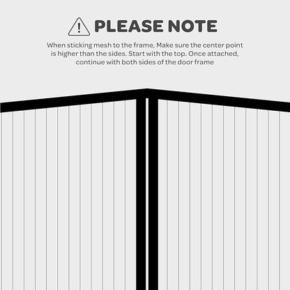 Hands-Free Magnetic Screen Door, Heavy Duty, Self Sealing Screen Door Mesh Protector, Pet and Kid-Friendly, Stay-Open Buckle, Keeps Bugs Out While Letting Nature in, Fits Door Size (32" x 82")