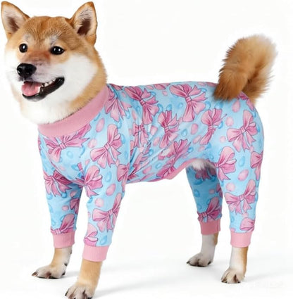 Xqpetlihai Dog Onesie Surgery Recovery Suit for Medium Large Dogs Recovery Shirt for Abdominal Wounds or Skin Diseases Bodysuit Dogs Pajamas(S,XXXL)