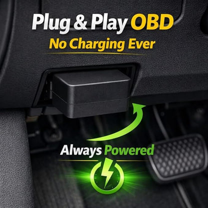 OBD GPS Tracker for Cars – 3 Months Free Trial, 10s Real-Time Tracking, 1-Year History, Speed & Driving Alerts, Mileage Log, No Charging Needed, Global Coverage, No Roaming Fees – Plans from $4.99/mo