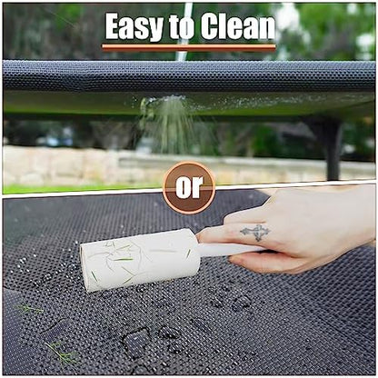 Garnpet XL Elevated Dog Bed for Large Dogs, Extra Raised Dog Cot Beds, Heavy Duty Pet Cots with Durable Supportive Teslin Recyclable Mesh, Indoor & Outdoor Pet Bed